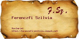 Ferenczfi Szilvia névjegykártya